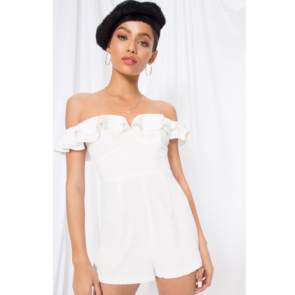 SuperDown | Jada White Romper